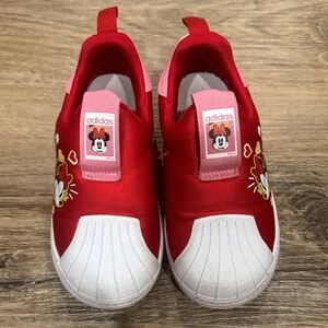 Adidas Kids Red Minnie Mouse Sneakers